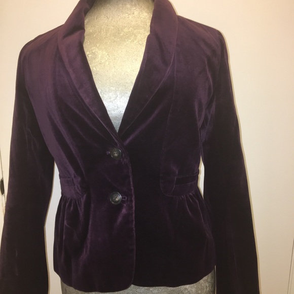 J crew velvet eggplant blazer classic - Picture 2 of 7